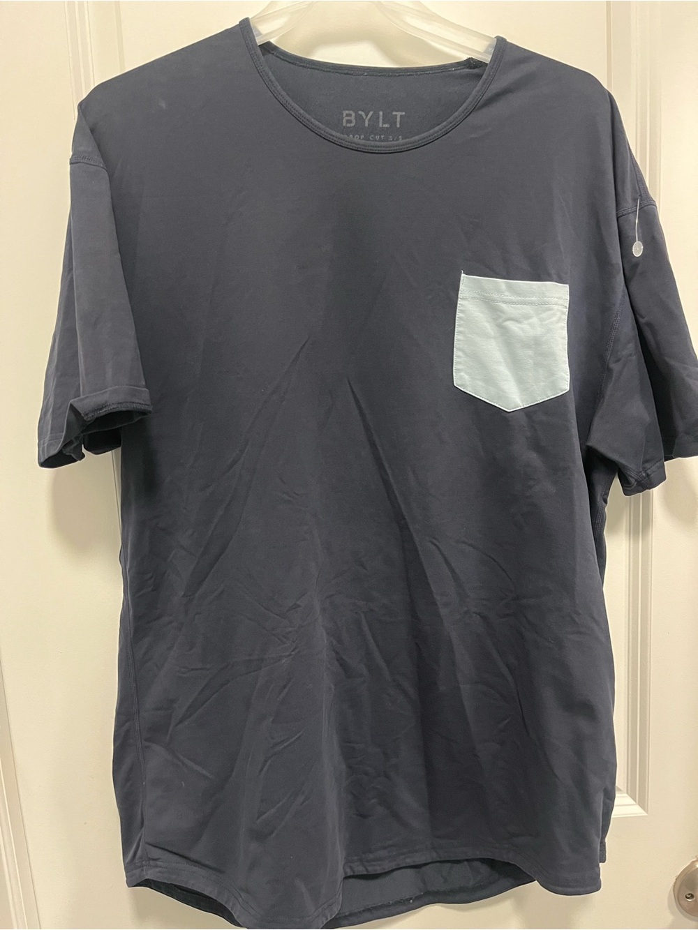 BYLT Drop Cut Lux Premium Basics Navy Blue With Baby Blue Pocket Size xL
